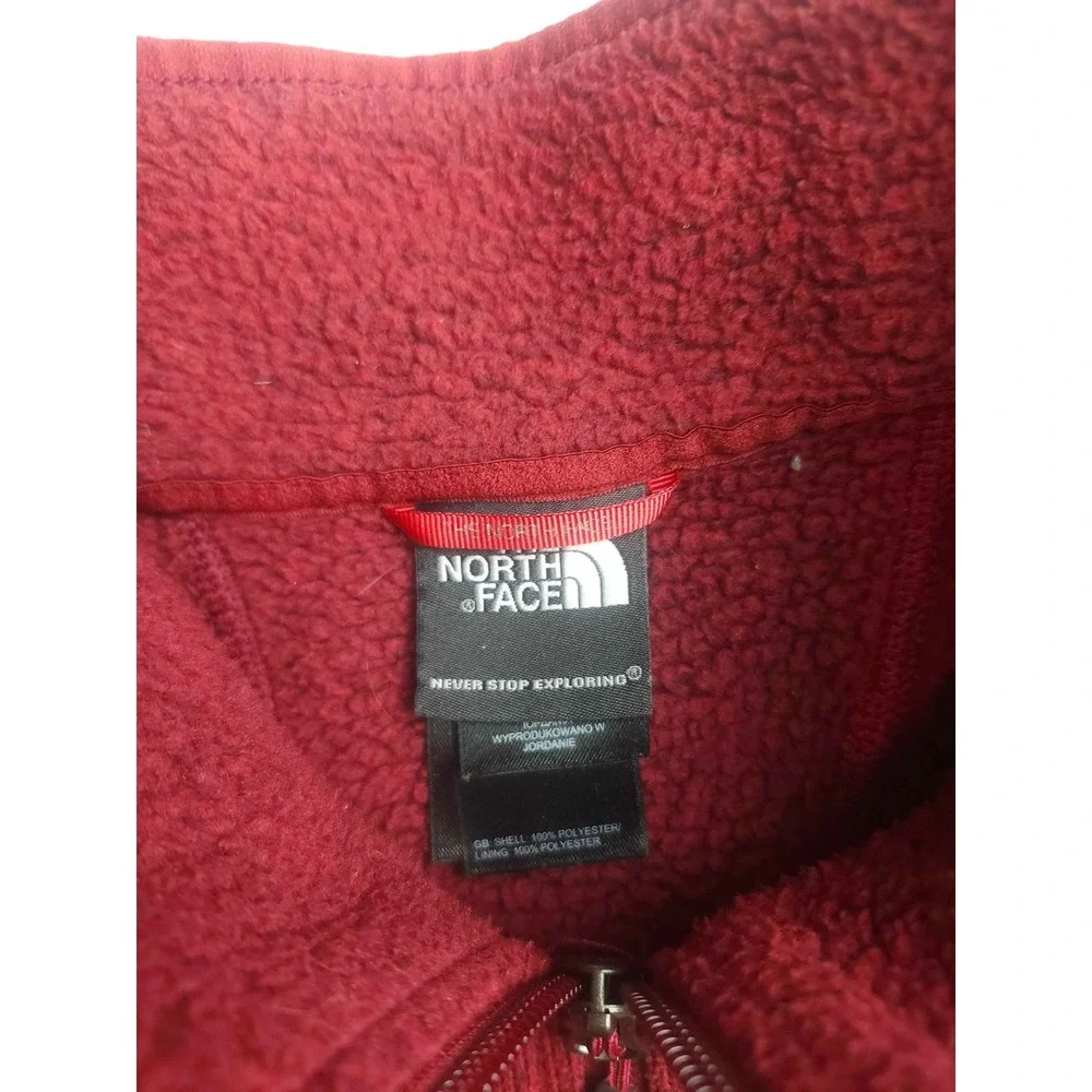 The North Face Mens Gordon Lyons 1/4 Zip Fleece Pullover Red Large